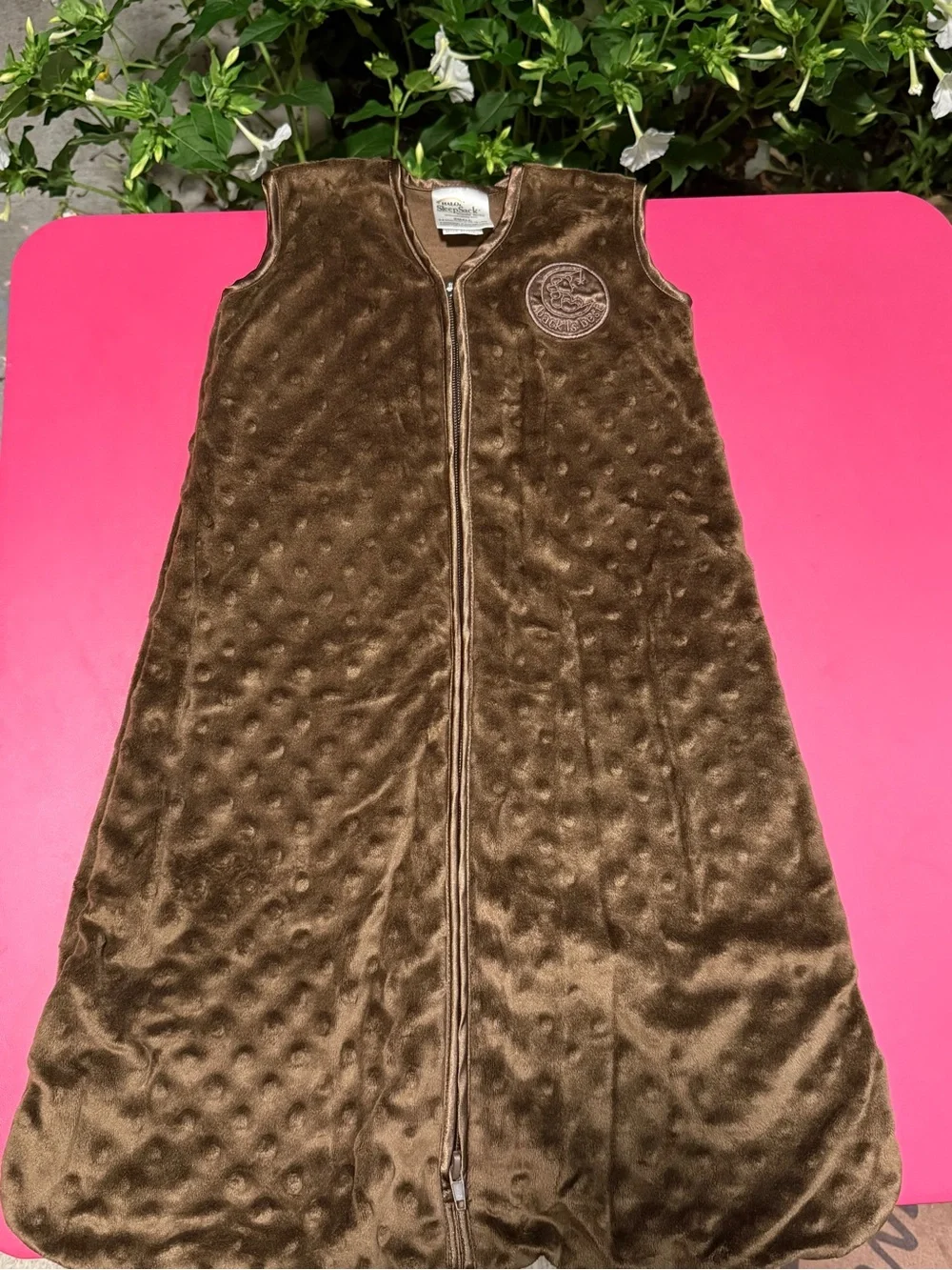 Halo Sleepsack Plush Dot Velboa Wearable Blanket TOG 1.5 Size Small 0-6 Months